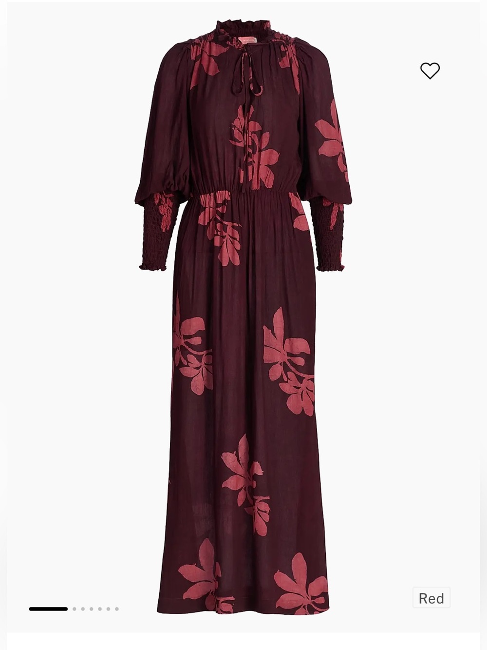 Elisamama Printed Long Sleeve Maxi Dress Women's Size L NWT